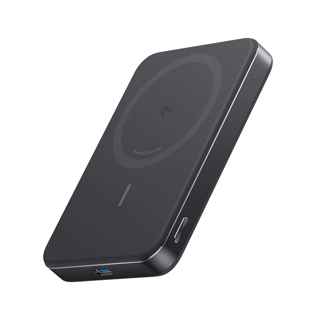 Anker MagGo 10K Slim 10,000mAh Magnetic Wireless Power Bank with 15W Qi2 Charging & 30W USB-C – Black