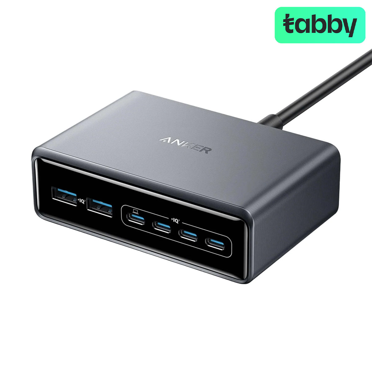 Anker Prime 200W 6-Port GaN Desktop Charger – 4 USB-C + 2 USB-A Fast Charging Station / Silver | IT Care Kuwait