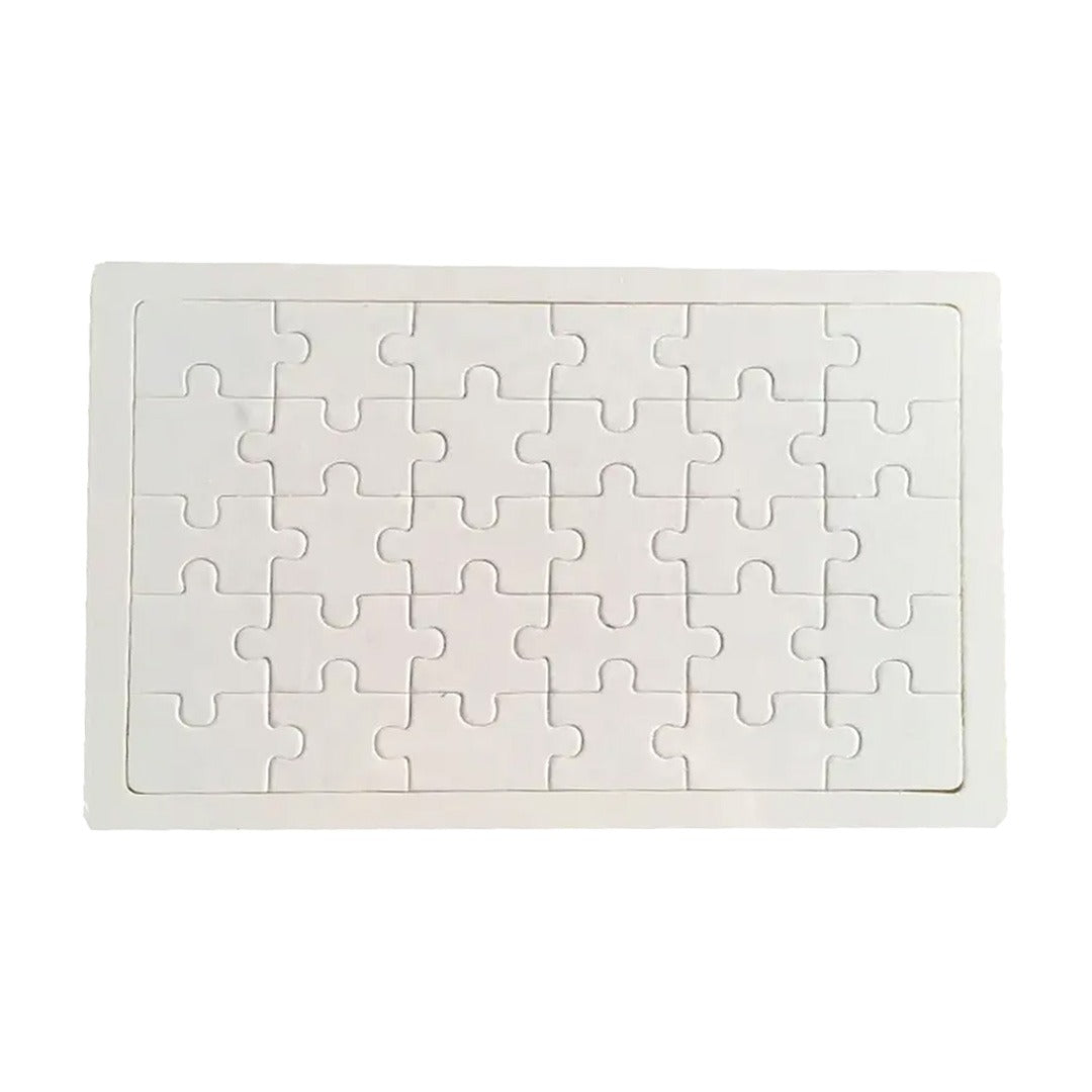 Blank A5 Puzzle – 30 Pieces / Wooden Base