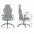 AndaSeat Luna Series L PVC Leather Gaming Chair with Footrest - Black/Red