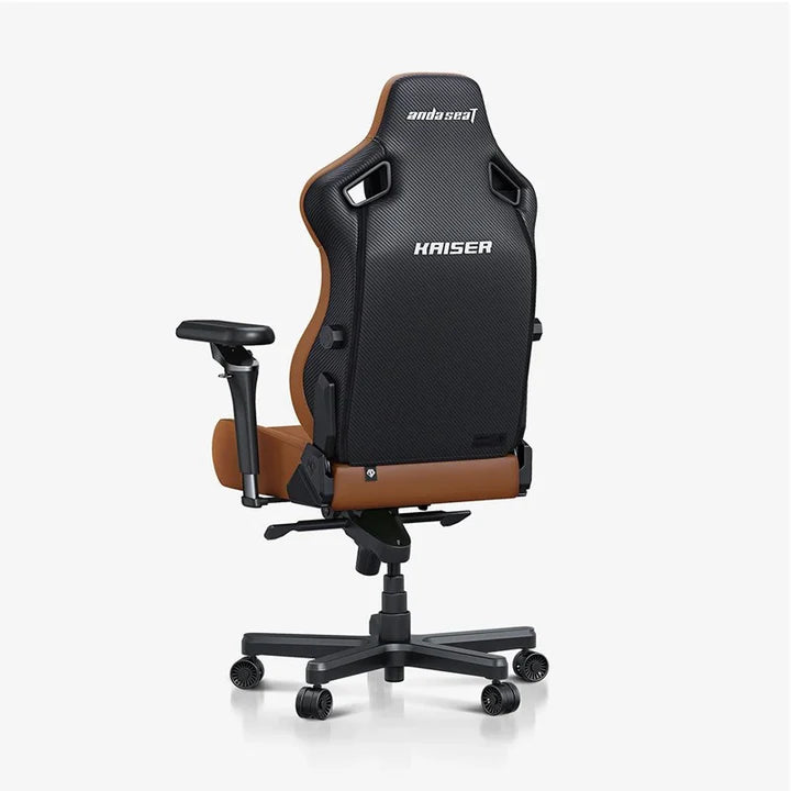 AndaSeat Kaiser 4 L Ergonomic Gaming Chair – 6D Armrests, Magnetic Head Pillow, Premium PVC Leather - Bentley Brown