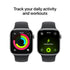 Apple Watch Series 11 - LTPO OLED / 64 جيجابايت / 46 ملم / بلوتوث / واي فاي / صغيرة/متوسطة / علبة ألومنيوم رمادية فلكية مع سوار رياضي أسود