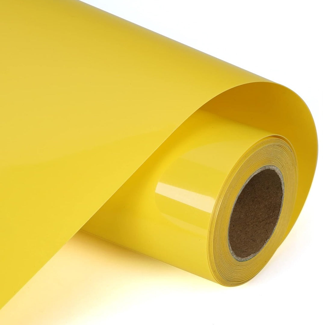 Yellow PVC Heat Transfer Vinyl Sticker Roll – 50cm x 1m