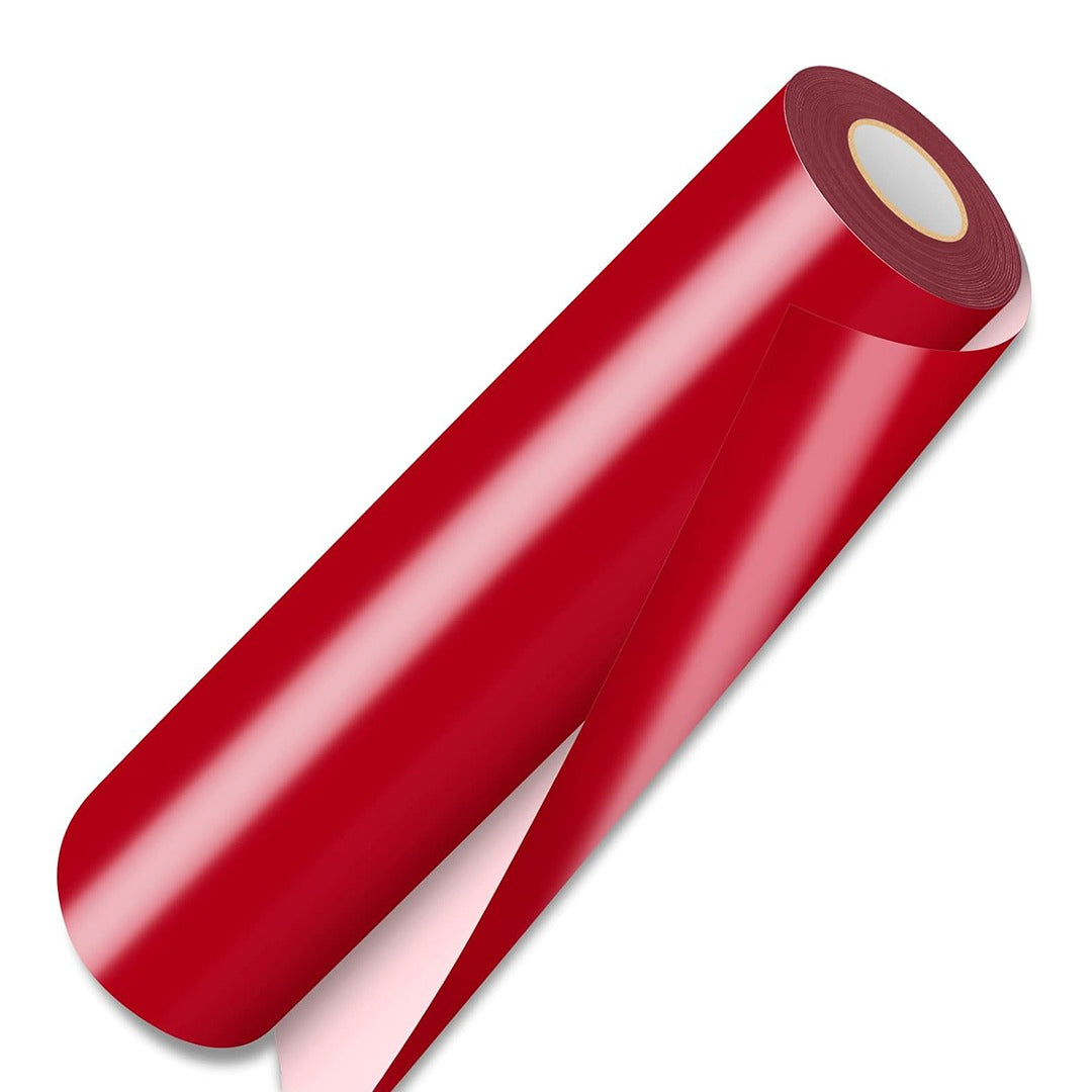 رول لاصق فينيل PU فليكس أحمر – 50 سم × 1 م