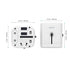 Aukey Universal Adapter with 3 USB Ports + 1 C Port &#8211; PD &#8211; White