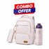 Buzio Pop-Up Water Bottle & Backpack School Essentials Combo – Soft Pink
