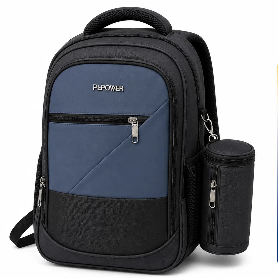 Buzio Water Bottle & Backpack School Essentials Combo – Indigo Crush