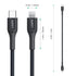 Aukey CB-AKL3 BK Kevlar Core Lightning to USB-C Cable (1.2m / 3.95ft) &#8211; Black