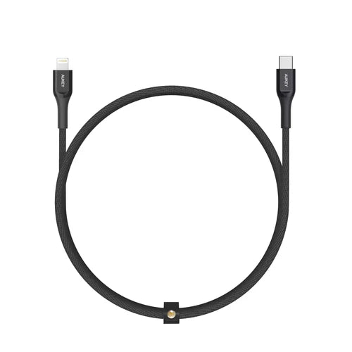Aukey Kevlar Core Lightning to USB-C Cable 2 meter, Black