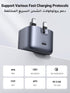 UGREEN CD305 Nexode GaN 30W USB-C Fast Wall Charger UK Plug - Black