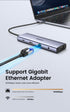 UGREEN CM498 10-in-1 USB-C Hub with 4K HDMI, VGA, 3 USB 3.0, Ethernet, Card Reader, Audio, and 100W PD