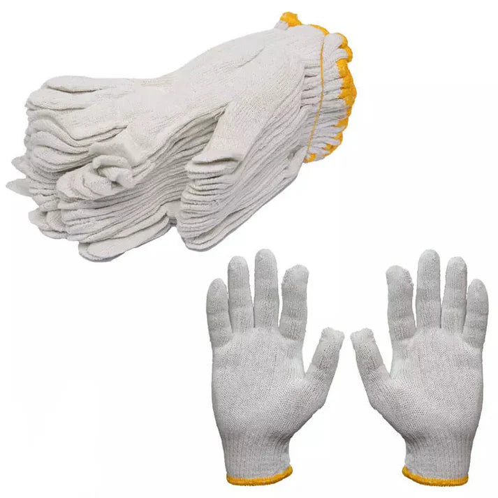 Cymate MS 53931 Yellow Cotton Gloves - 12 Pairs