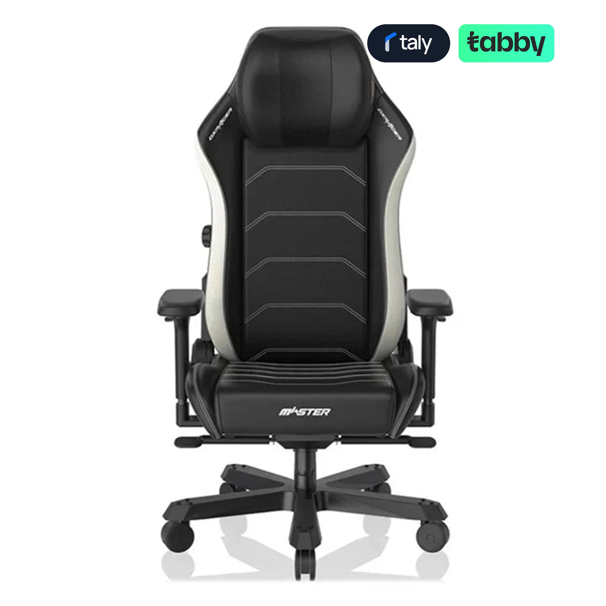 DXRacer Master XL Gaming Chair 4D Lumbar Support Adjustable Headrest Black White | IT Care Kuwait