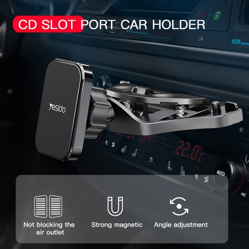 Yesido C92 Car CD Port MagSafe Magnetic Phone Holder – Black