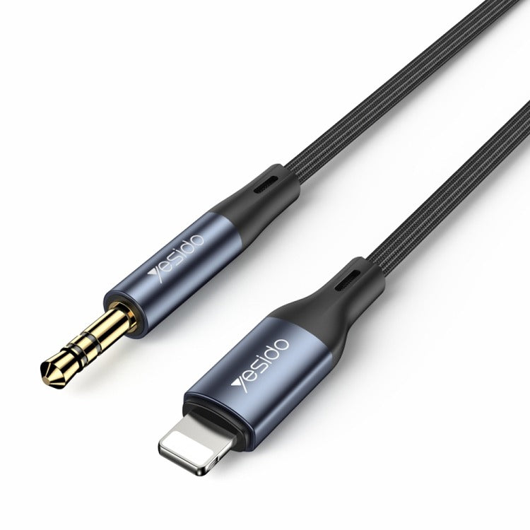 Yesido YAU35 Lightning to 3.5mm AUX Audio Adapter Cable – Black