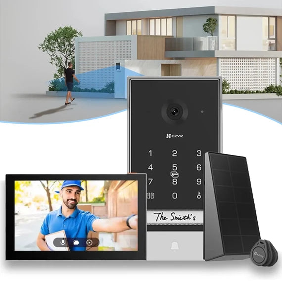 EZVIZ EP7 2K Smart Doorbell with Display and Solar Panel