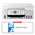 Canon PIXMA G3470 Wireless All-in-One MegaTank Printer - 11ppm / 4800dpi / A4 / Color / White + Bundle with A4 Paper
