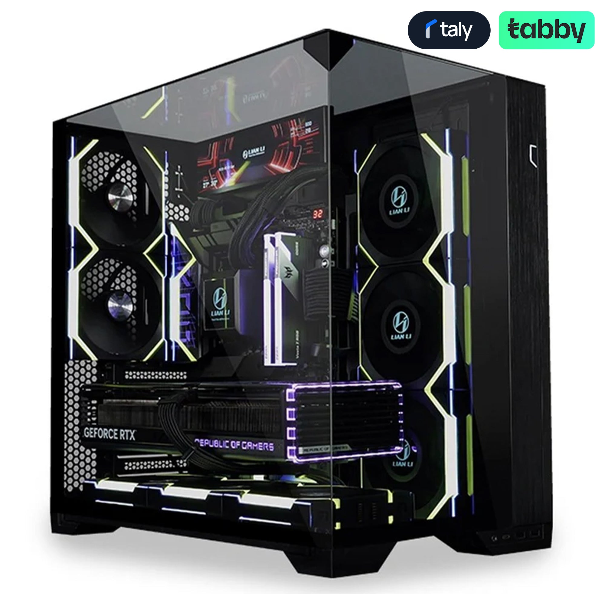 LIAN LI O11 Vision Compact ATX Mid-Tower Gaming PC Case Black | IT Care Kuwait