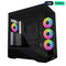 LIAN LI Vector V100 E-ATX Mid Tower Gaming Case Black 4 ARGB Fans | ITCare Kuwait