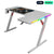 Gamax P201-RW RGB Carbon fiber Gaming Table (L-Shaped) with MousePad - Right / White