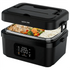 Portable Electric Lunch Box 2-in-1 Battery Heated Green Lion - Black