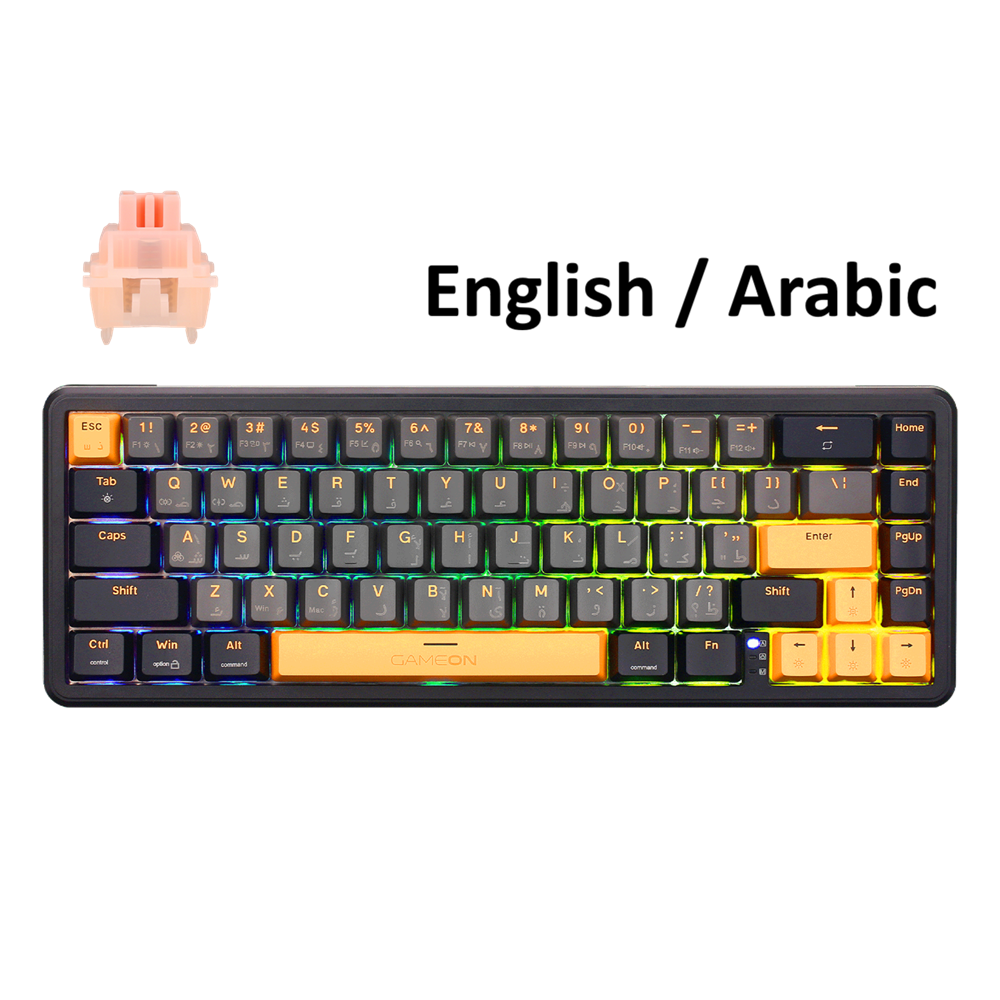 GameOn VOLT GOMGK68-RS 60% RGB Magnetic Keyboard Pink Switch English/Arabic | IT Care Kuwait