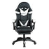 Gadgeton Imperial Series PVC Leather Gaming Chair with Footrest - Black/White
