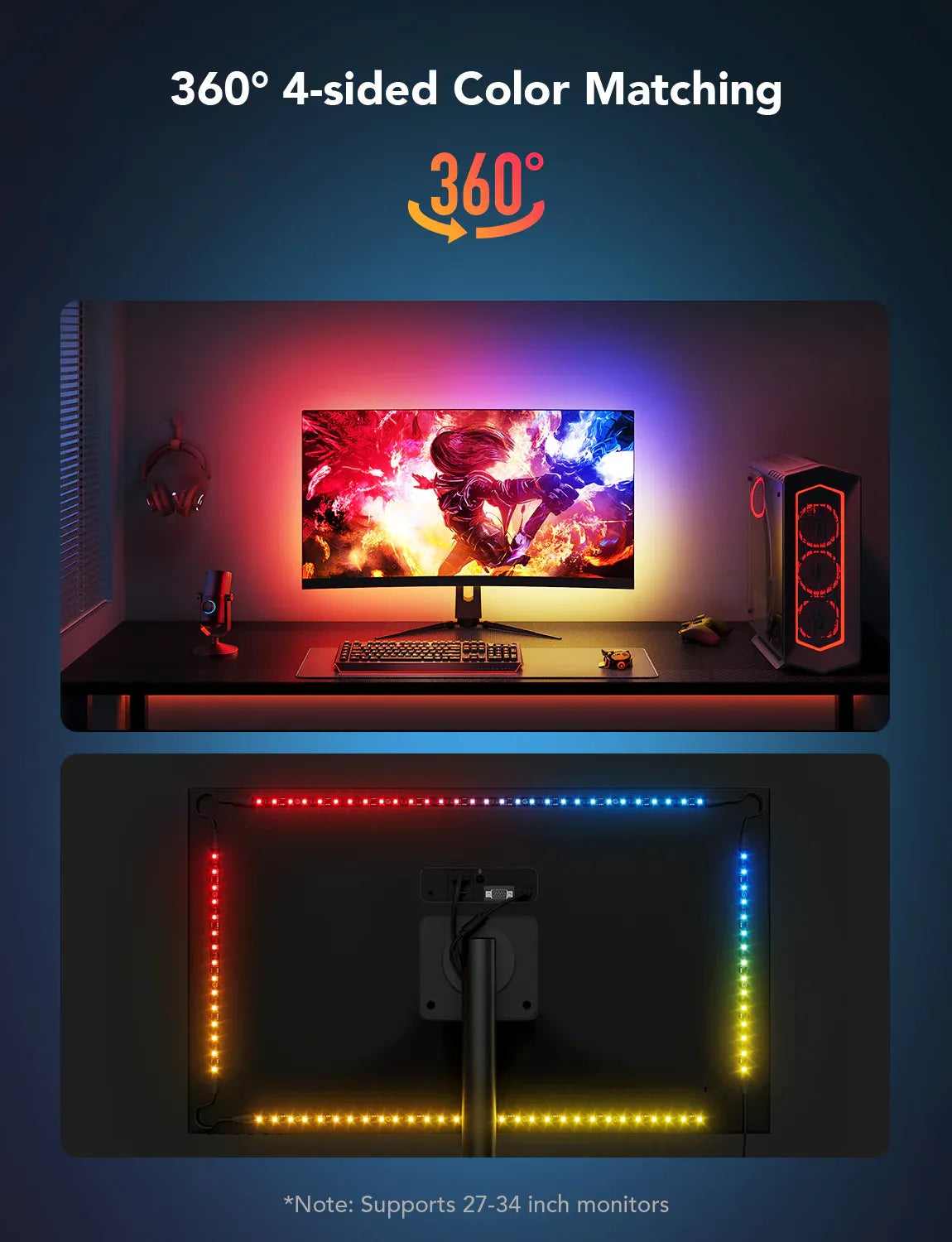 Govee Gaming Light Strip G1 for 27-34 inch Monitors | ITCare Kuwait