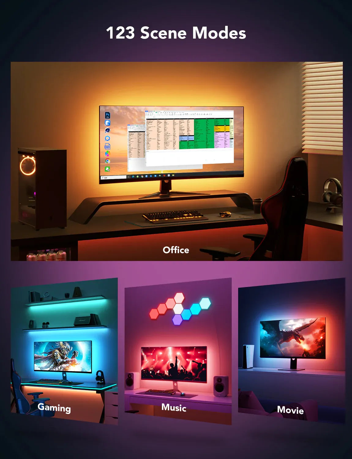 Govee Gaming Light Strip G1 for 27-34 inch Monitors | ITCare Kuwait