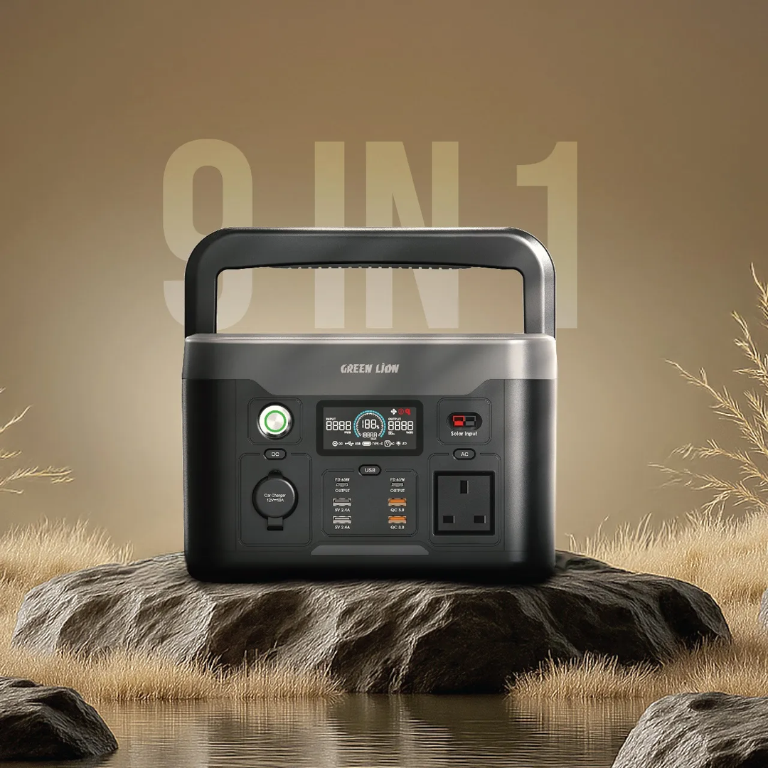 Green Lion PGX600 Power Station - 307.2Wh 96000mAh 600W - Black