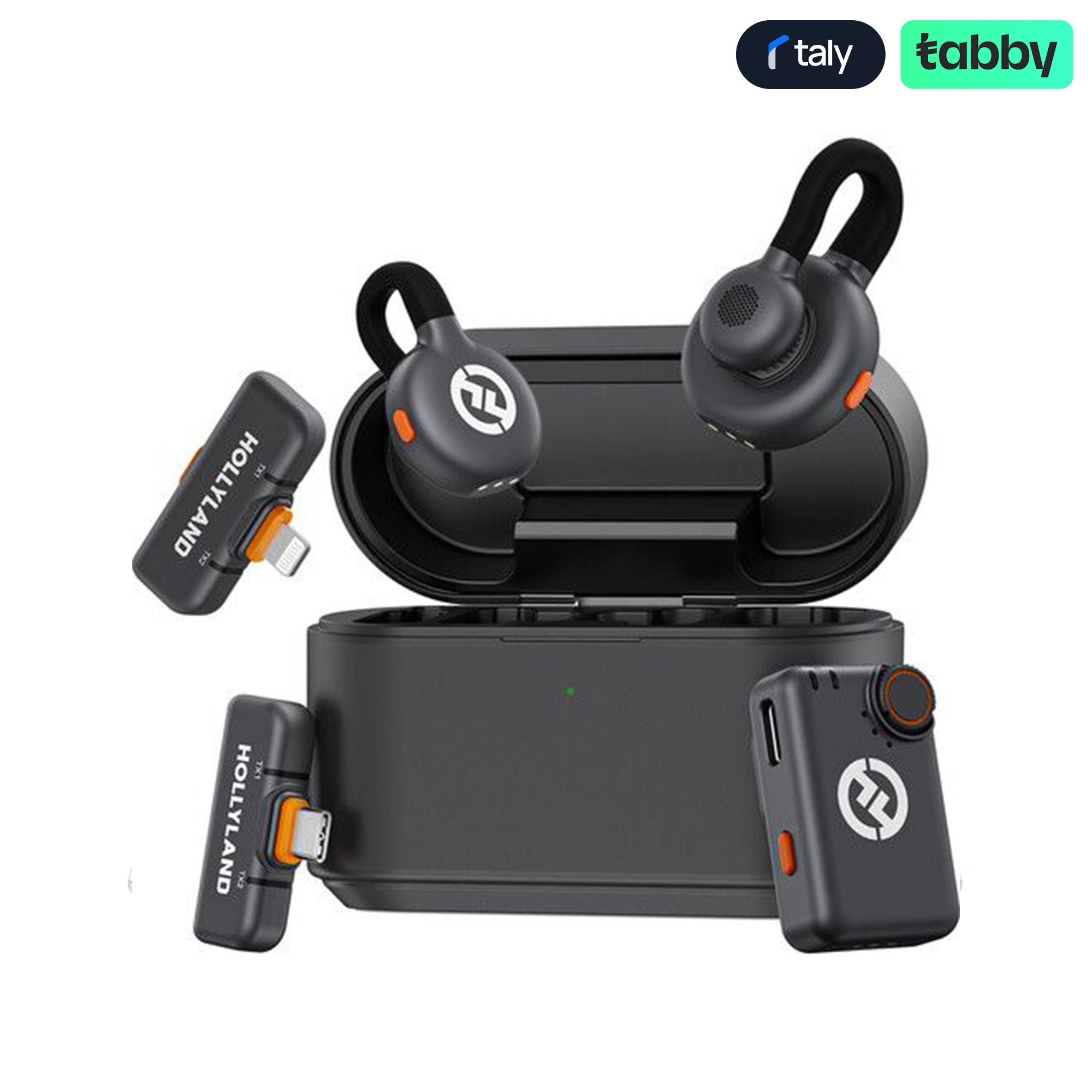 Hollyland LARK M2S Ultimate Combo Wireless Microphone System Dual Channel 2.4GHz Space Gray | IT Care Kuwait