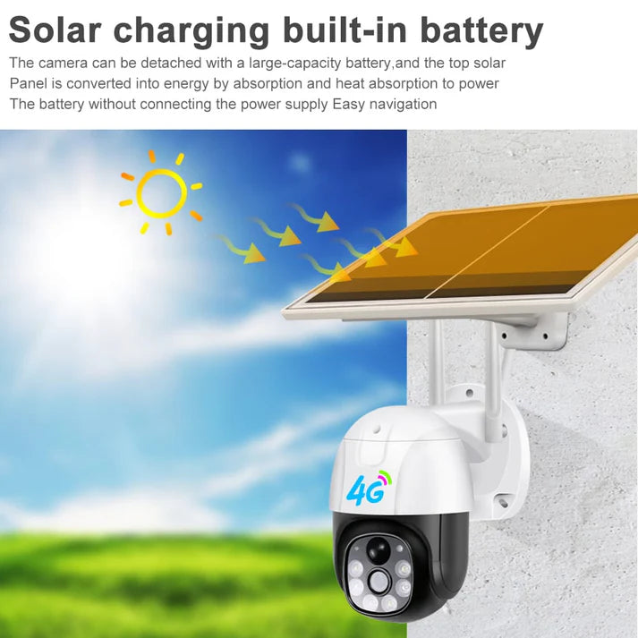 Solar-Powered V380 Security Camera - 4G