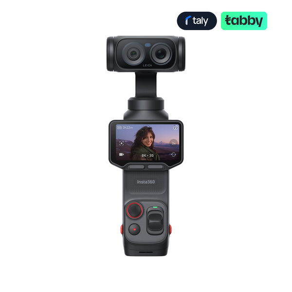 كاميرا Insta360 Ultra Standard Combo المزودة بنظام تثبيت 8K مدعوم بالذكاء الاصطناعي - أسود كوني