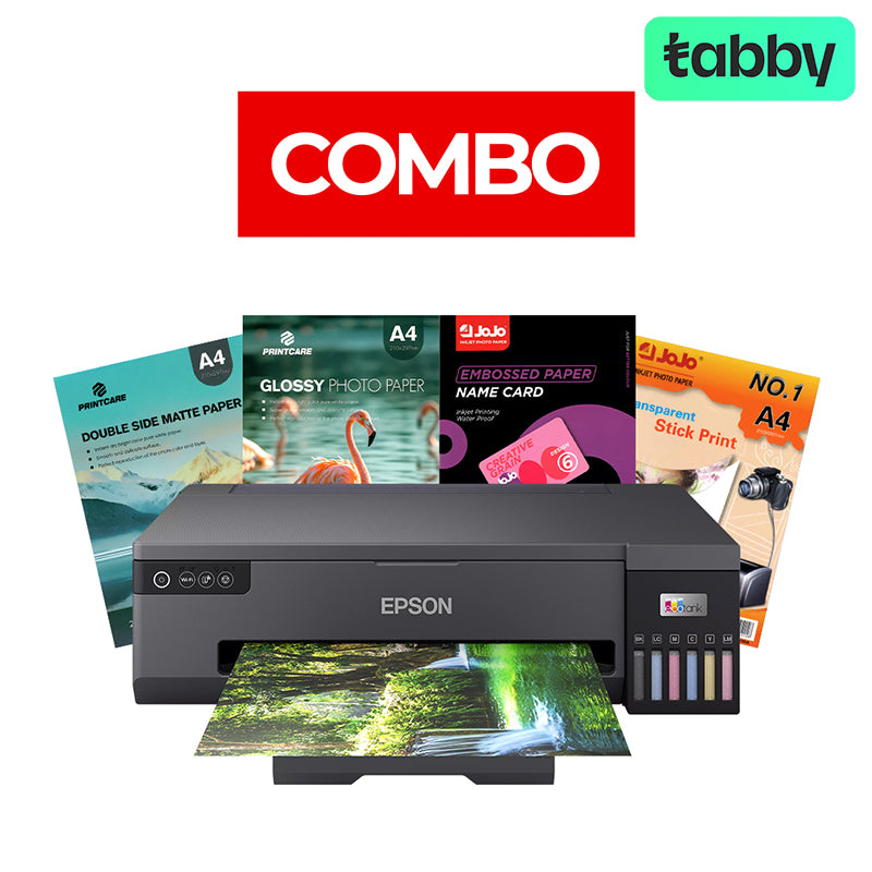 عرض حزمة طابعة Epson EcoTank L18050+ EcoTank L18050 A3+ بلا حدود - عرض حزمة ورق الصور الفوتوغرافية