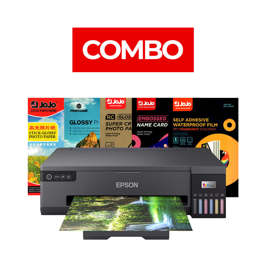 عرض حزمة طابعة Epson EcoTank L18050+ EcoTank L18050 A3+ بلا حدود - عرض حزمة ورق الصور الفوتوغرافية