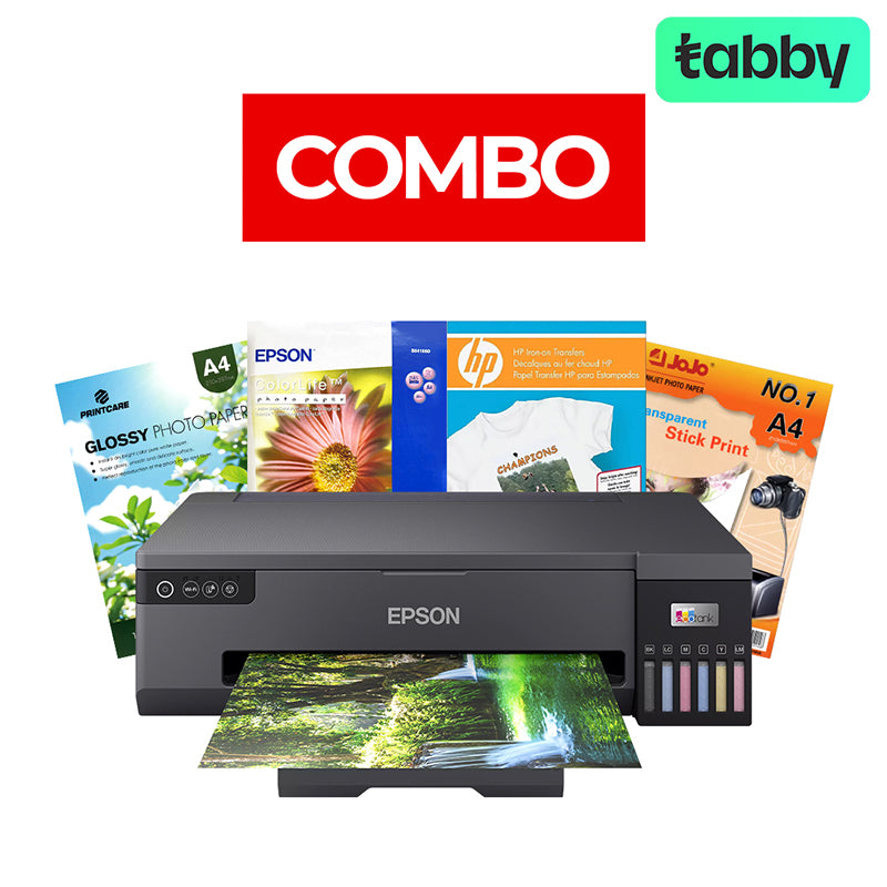 عرض حزمة طابعة Epson EcoTank L18050+ EcoTank L18050 A3+ بلا حدود - عرض حزمة ورق الصور الفوتوغرافية
