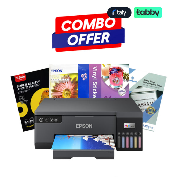 Epson EcoTank L8050 A4 6-Color Photo Inkjet Printer Photo Paper Bundle | IT Care Kuwait