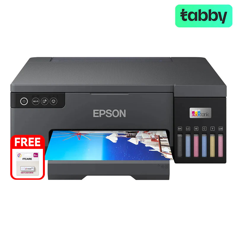 Epson EcoTank L8050 A4 6-color Color Inkjet Printer + Free ITCARE 8GB Flash Drive