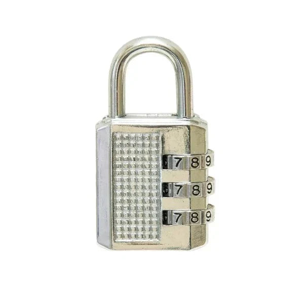 Chrome Numbered Padlock 17C - Medium