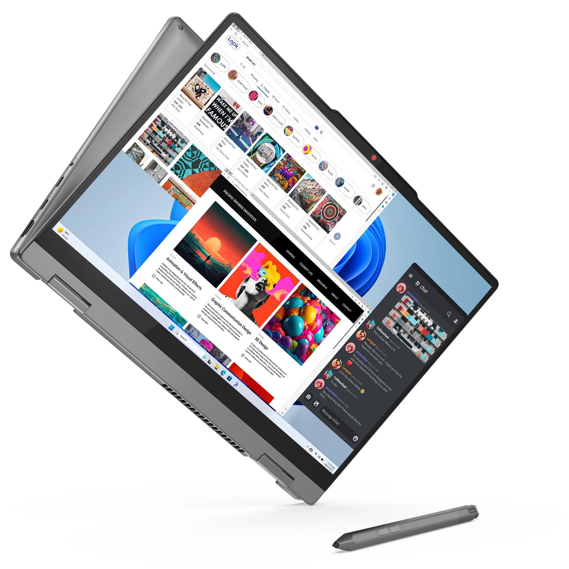 Lenovo IdeaPad 5 2-in-1 Gen 9 Convertible - 14" WUXGA OLED Touch / Core 5 120U / 16GB / 512GB (NVMe M.2 SSD) / Win 11 Home / 1YW / Arabic/English / Luna Grey