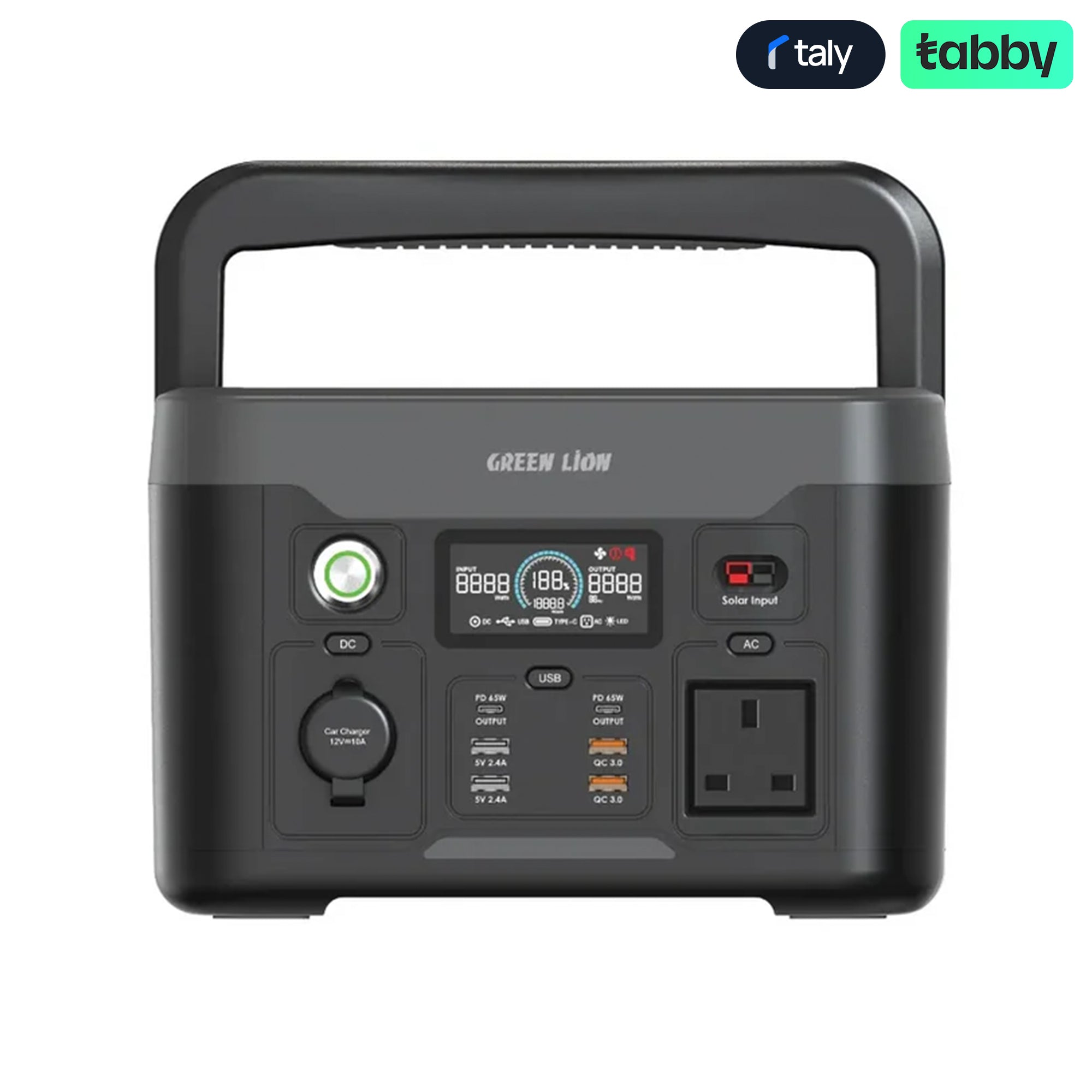 Green Lion PGX600 Power Station - 307.2Wh 96000mAh 600W - Black