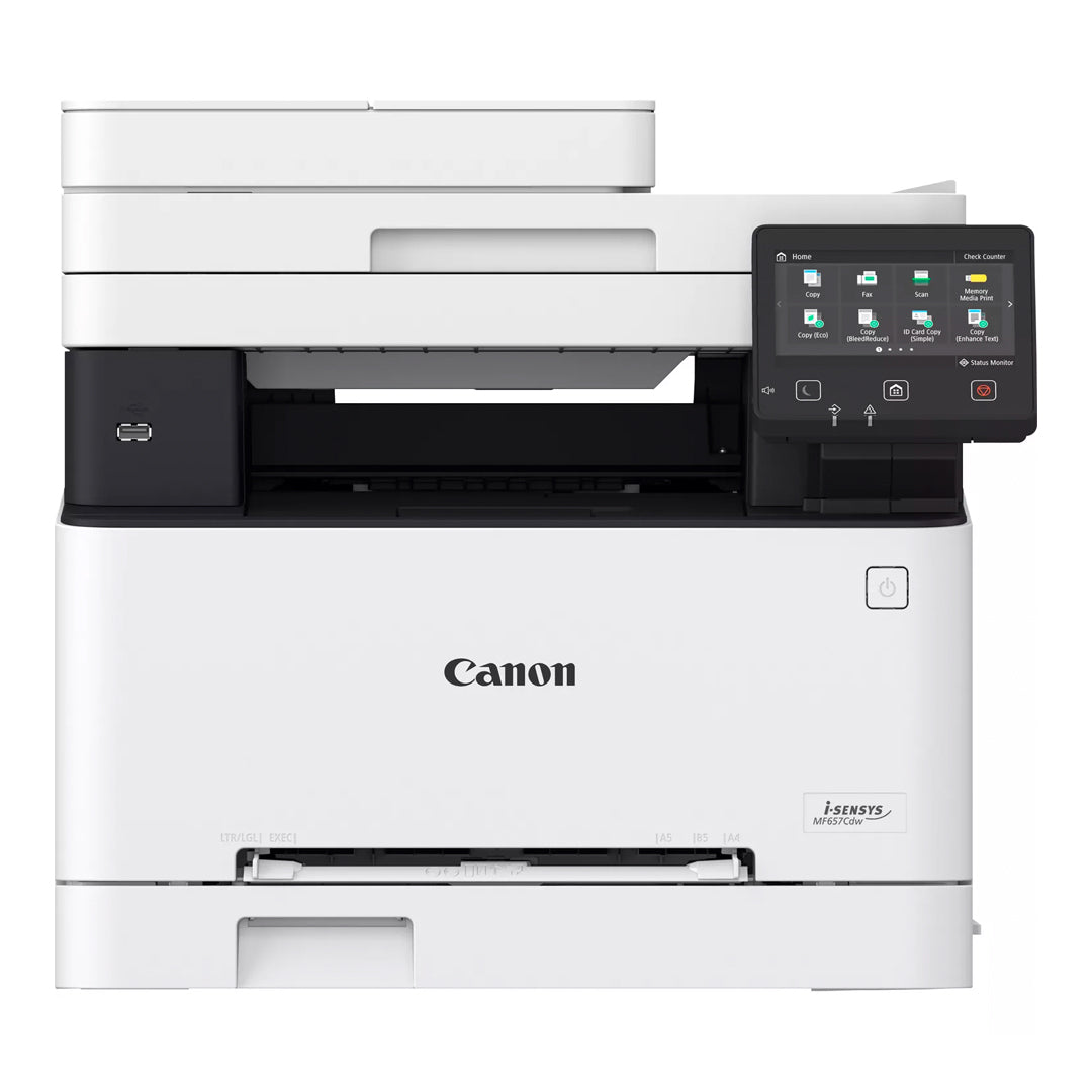 Canon i-SENSYS MF657Cdw - 21 صفحة في الدقيقة / 1200 نقطة في البوصة / A4 / USB / Wi-Fi / طابعة ليزر 