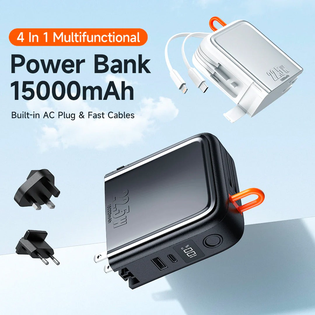 Mcdodo CH-117 22.5W QC 15000mAh Powerbank &#038; Universal Charger with Built-in Cable