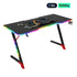 Gamax D2501 3-Sides RGB Carbon fiber Gaming Table with Mousepad - Black