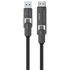 Powerology Vion 4-in-1 Charging and Data Transfer Cable - Black