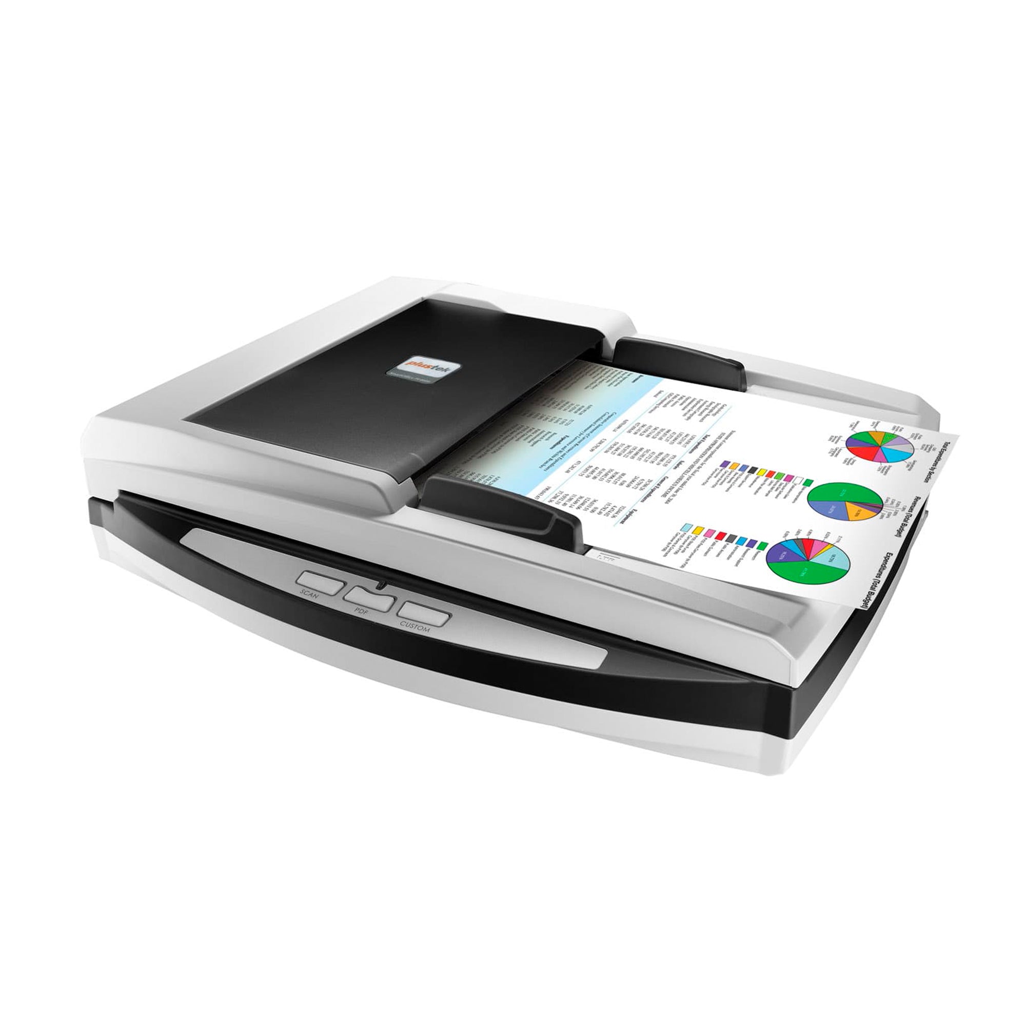 Plustek SmartOffice PL4080 A4 Flatbed ADF Duplex Document Scanner 40ppm 80ipm 50-Sheet USB 2.0 | IT Care Kuwait