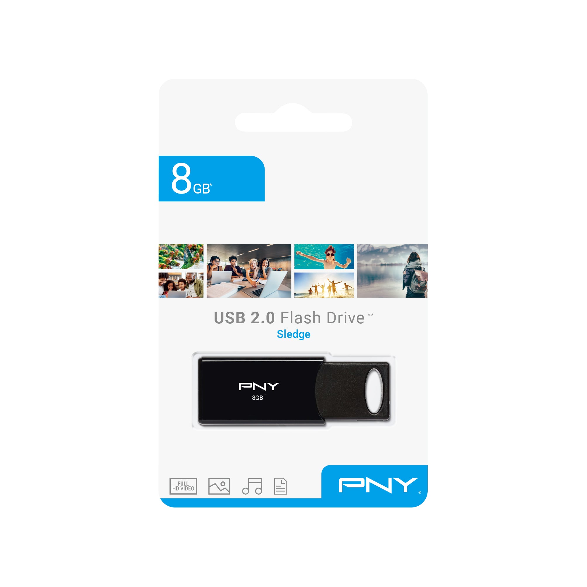 PNY Flash Drive Sledge USB 2.0 - 8GB