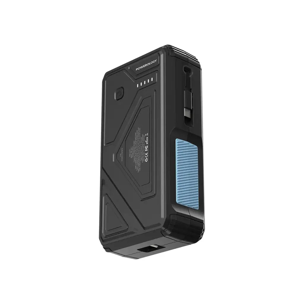 Powerology 27000mAh Solar Wireless Charging Power Bank - Black | IT Care Kuwait