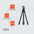 Porodo Ultra Light Aluminum Tripod -Black