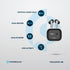 Powerology 6 Mic Hybrid ANC + ENC True Wireless Buds - Black